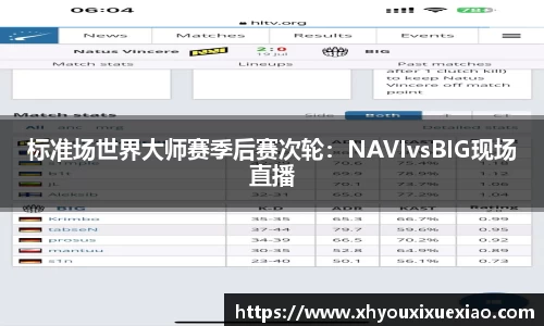 标准场世界大师赛季后赛次轮：NAVIvsBIG现场直播